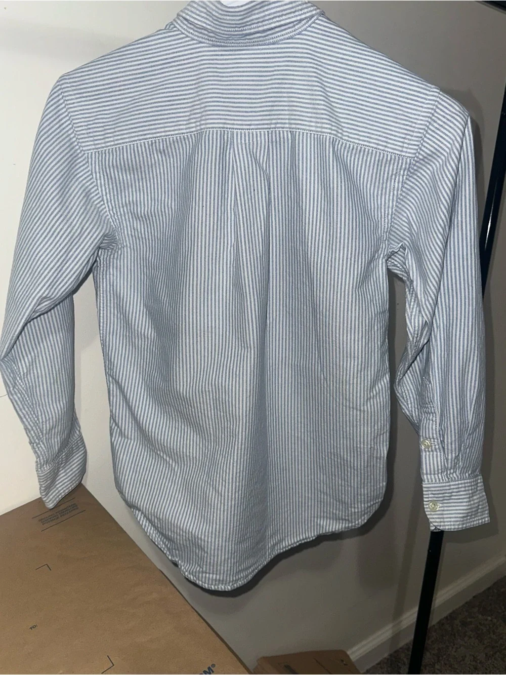 Ralph Lauren Boys Light Blue & White Stripe Button-Down Shirt